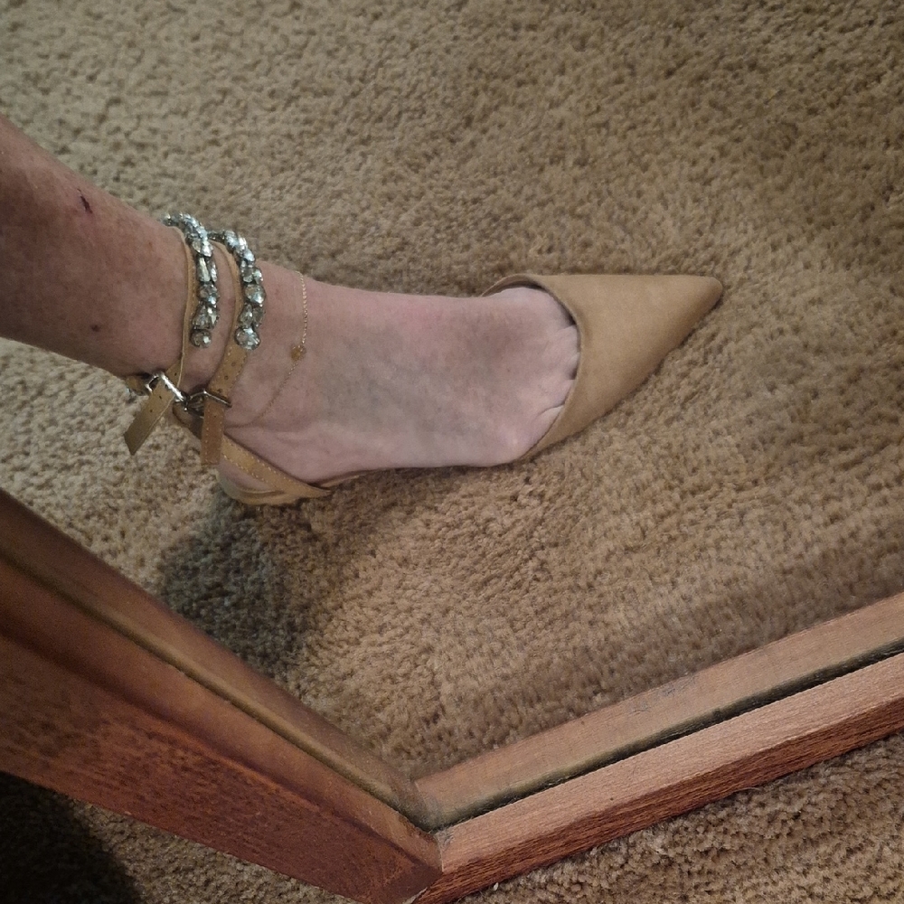 Express Camel Pointed Toe Flats
